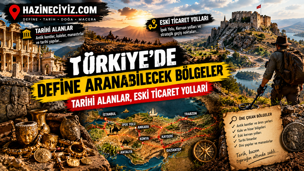 Türkiye’de Define Aranabilecek Bölgeler: Tarihi Alanlar, Eski Ticaret Yolları ve Yasal İzin Süreci