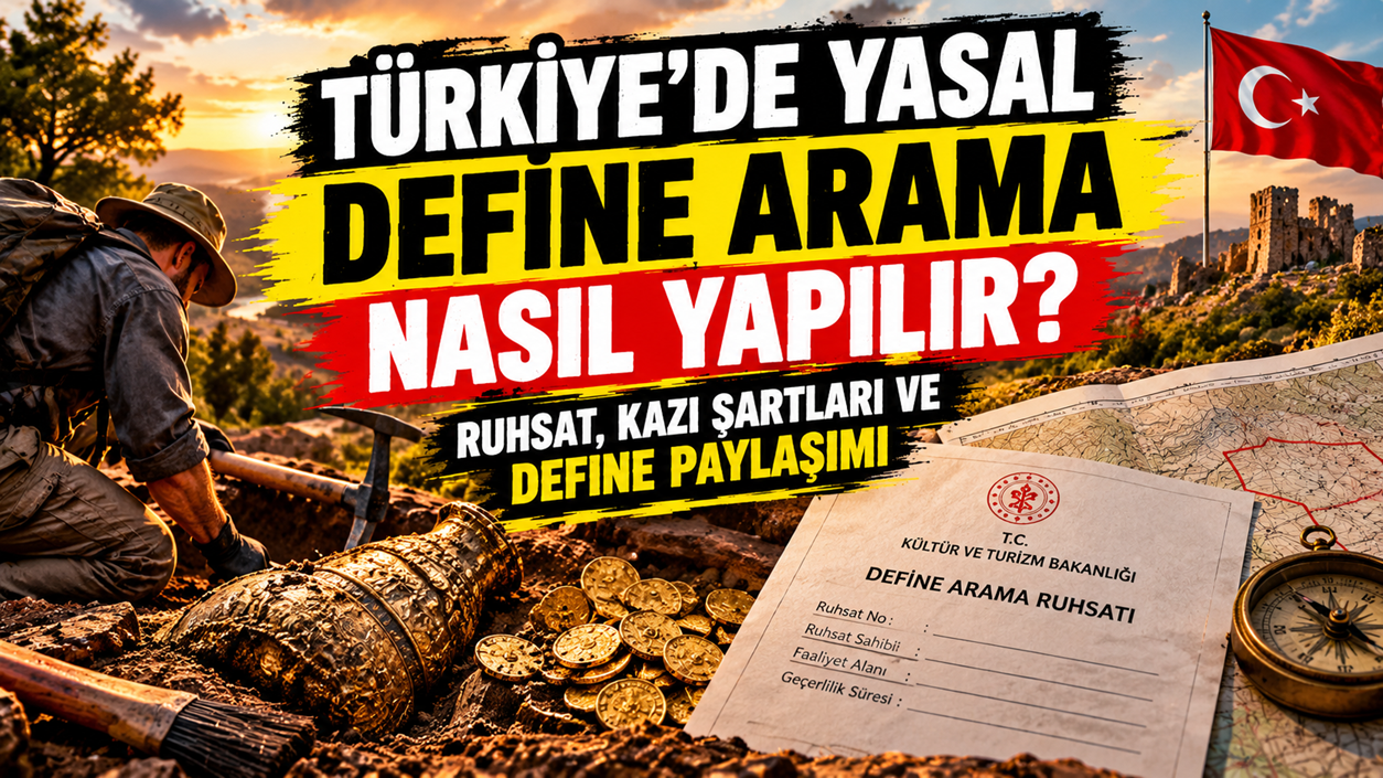 Türkiye’de Yasal Define Arama Nasıl Yapılır? Ruhsat, Kazı Şartları ve Define Paylaşımı